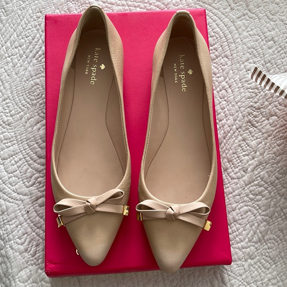 KATE SPADE EMMA PALE PINK FLATS